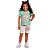 Conjunto Infantil Feminino Blusa e Bermuda Ciclista - Estampa Bem me Quer - Imagem 2