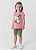 Conjunto Infantil Feminino Com Bermuda Ciclista Brandili - Imagem 1