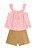 Conjunto Infantil  feminino Bata e Short Brandili - Imagem 1