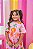Vestido Infantil Feminino Elisa Estampa Pessego - Imagem 3