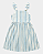 Vestido Infantil Feminino Listrado Alças Babados FAKINI - Imagem 3