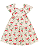 Vestido Infantil Feminino Bege com Estampa de Cerejas e Mangas de Babado - Imagem 5