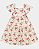 Vestido Infantil Feminino Bege com Estampa de Cerejas e Mangas de Babado - Imagem 6