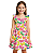 Vestido Infantil Fakini Bege com Estampa de Borboletas Coloridas - Imagem 1