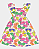 Vestido Infantil Fakini Bege com Estampa de Borboletas Coloridas - Imagem 2