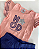 Conjunto Infantil Menina Verão Blusa Rosa Estampa Malha E Short Azul - Imagem 4