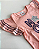 Conjunto Infantil Menina Verão Blusa Rosa Estampa Malha E Short Azul - Imagem 6