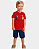 Conjunto Infantil Menino Verão Estampa Tubarões 100% algodão - Imagem 1