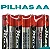 Pilha Comum AA - 2 unidades - Imagem 1
