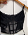 Conjunto Poder Corselet em Tule Preta  M e G - Imagem 3