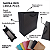 10 Sacolas De Papel Lisas Preta PP - 15LX15AX6Fcm - Imagem 3