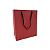 10 Sacolas de Papel Lisas Vermelha P - 18,5LX22AX9Fcm - Imagem 1