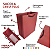 10 Sacolas de Papel Lisas Vermelha P - 18,5LX22AX9Fcm - Imagem 3