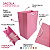 10 Sacolas de Papel Lisas Rosa P - 18,5LX22AX9Fcm - Imagem 3