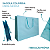 10 Sacolas de Papel Lisas Azul - 33,5LX25AX9cm - Imagem 3