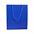 20 Sacolas De Papel Cartão Azul 18,5x22x9cm - Imagem 4