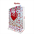 Sacolas De Papel Estampada CORAÇÕES Para Presente - 18x26x8cm C/25und - Imagem 2