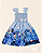 Vestido Alcinha Babado Lastex Cinderela Azul - Imagem 1
