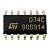 CIRCUITO INTEGRADO TL 074 ( SMD ) - Imagem 1