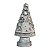 Imagem Nossa Senhora Aparecida 13cm Gesso Cristal Prata - Imagem 2