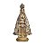 Imagem Nossa Senhora Aparecida 31cm Gesso Cristal Flor Bege - Imagem 1