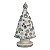 Imagem Nossa Senhora Aparecida 31cm Gesso Cristal Flor Prata - Imagem 2