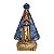 Imagem Nossa Senhora Aparecida 38cm Gesso Cristal Flor Azul Escuro - Imagem 1