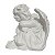 Imagem Anjo Deitado no Braço 17cm Gesso Marfim Branco - Imagem 1