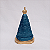 Imagem Nossa Senhora Aparecida Rosas 21cm Gesso Barroco Azul Escuro - Imagem 3