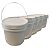 Balde 2.2L Branco Tampa Lacre e Alça Plástica Atoxico - 05 Peças - Imagem 3
