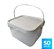 Balde 2.4 Litros Transparente com Tampa Lacre e Alça Plástico Atoxico - Kit 50 Peças - Imagem 1