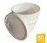 Balde 5 Litros Branco com Tampa Lacre e Alça Plástica Atoxico BPA Free - Kit 50 Peças - Imagem 2