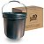 Balde Reciclado Preto com Tampa Lacre e Alça Plástica - Kit 10 Peças - Imagem 1