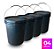 Balde 18L Reciclado Preto - Kit com 04 Peças - Imagem 1
