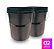 Balde 20 Litros Reciclado Preto - Kit com 02 Peças - Imagem 3
