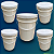 Balde 20L Reciclado Branco - Kit com 05 Peças - Imagem 3