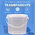 Balde 1.8L Transparente Atoxico com Tampa - 30 peças - Imagem 2