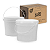 Balde 1.8L Branco Plastico Atoxico Tampa Lacre BPA Free - Kit 50 Peças - Imagem 1
