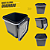 Balde Quadrado Preto Reciclado de 16 Litros - Kit 05 Peças - Imagem 11