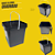 Balde Quadrado Preto Reciclado de 16 Litros - Kit 05 Peças - Imagem 12