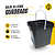 Balde Quadrado Preto Reciclado de 16 Litros - Kit 05 Peças - Imagem 2