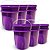 Balde Roxo 10L Atóxico com Tampa Lacre BPA FREE - 06 Peças - Imagem 5