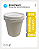 Pote Branco com Tampa Lacre  500ml - Kit 300 Peças - Imagem 1