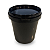 Pote Preto com Tampa Lacre 500ml Atoxico - Kit com 10 Peças - Imagem 4