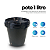 Pote 1 Litro Preto com Tampa Preta - Kit 20 Peças - Imagem 3