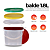 Balde 1.8 Litros Transparente com Tampa Vermelha de 1.8L - Kit 05 Peças - Imagem 2