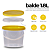 Balde 1.8 Litros Transparente com Tampa Amarela para Alimentos - Imagem 2