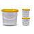 Balde com Tampa Amarela Lacre de 1.8 Litros Atoxico - Kit com 03 Peças - Imagem 1