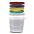 Balde com Tampa Azul 2.2 Litros para Alimentos - Kit 08 Peças - Imagem 13