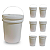 Balde 18l para Alimentos com Tampa Lacre Atoxico BPA Free - Kit 06 Peças - Imagem 1